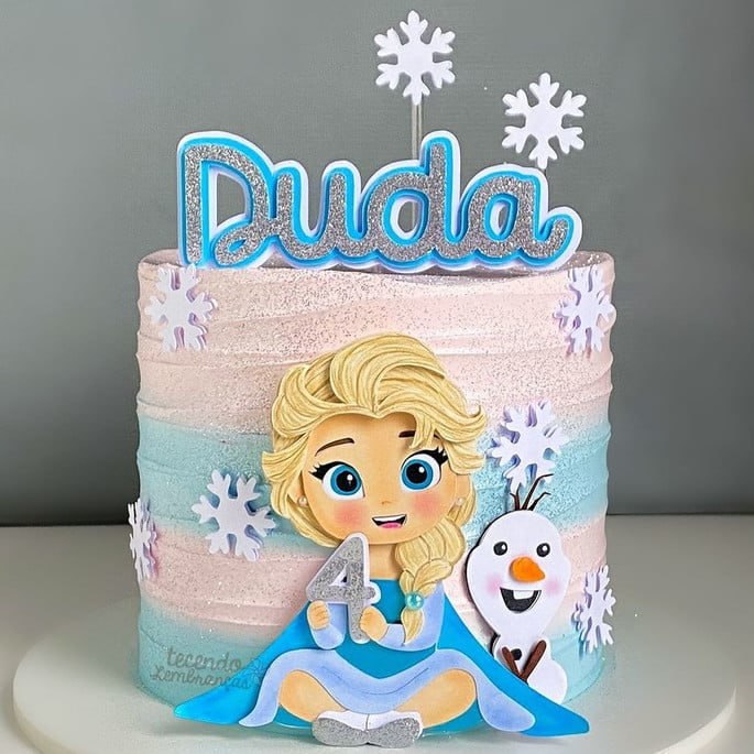 [Arquivo] - Topo de Bolo Frozen Elza cute