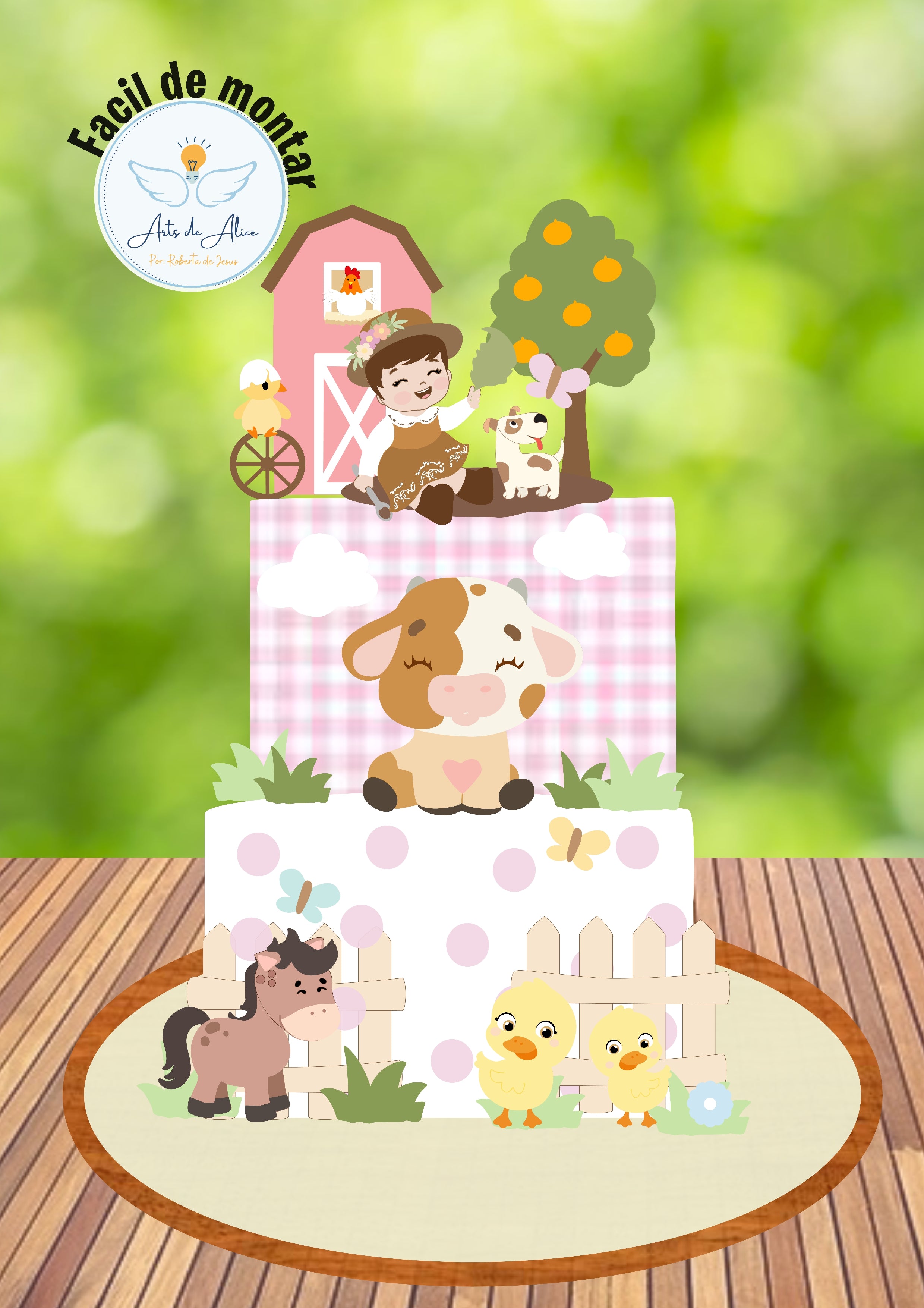 [Arquivo] - Topo de Bolo Fazendinha Baby by