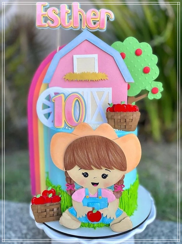 [Arquivo] - Topo de Bolo Fazendinha Menina baby