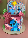 [Arquivo] - Topo do Stitch arco com flores pintura digital