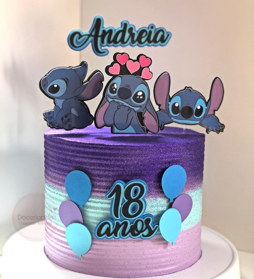 [Arquivo] Topo de bolo Stitch balão